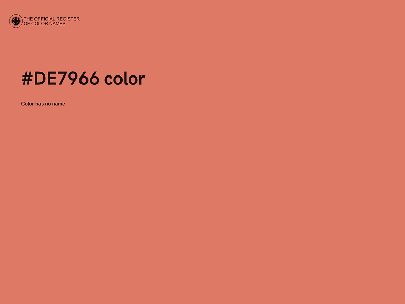 #DE7966 color image