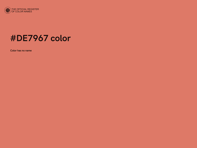 #DE7967 color image