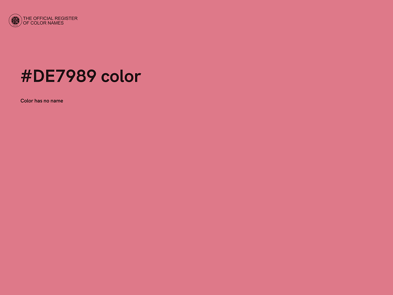 #DE7989 color image