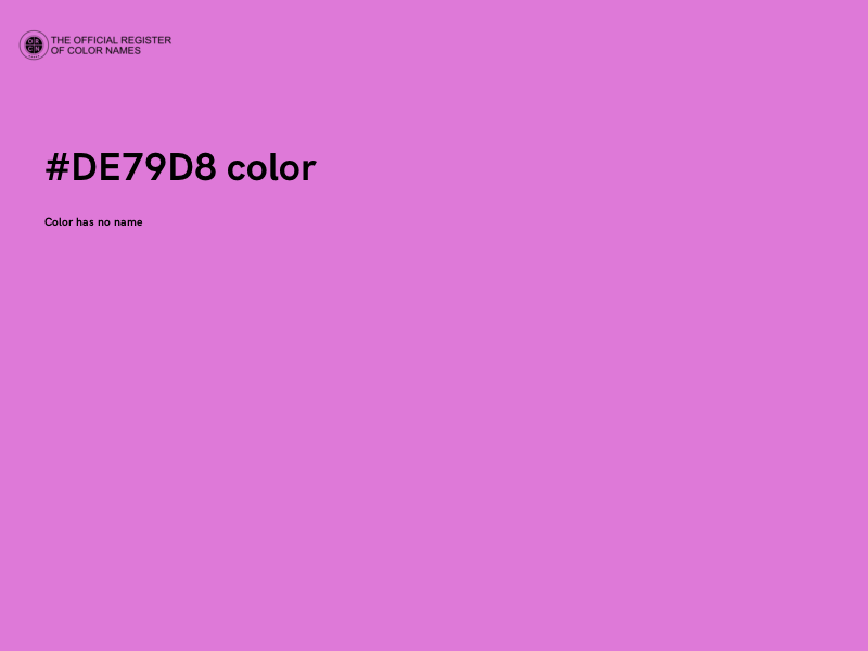 #DE79D8 color image