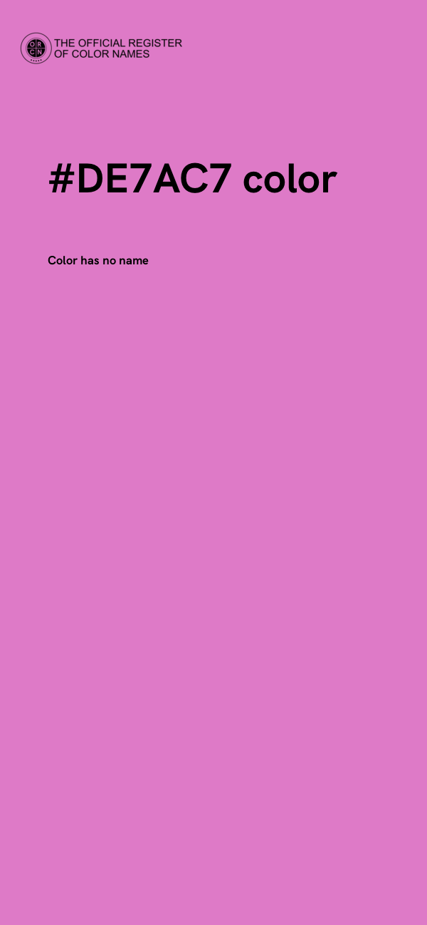 #DE7AC7 color image