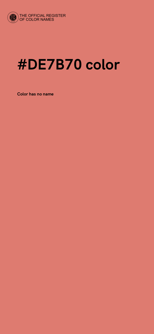 #DE7B70 color image
