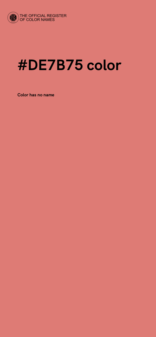 #DE7B75 color image