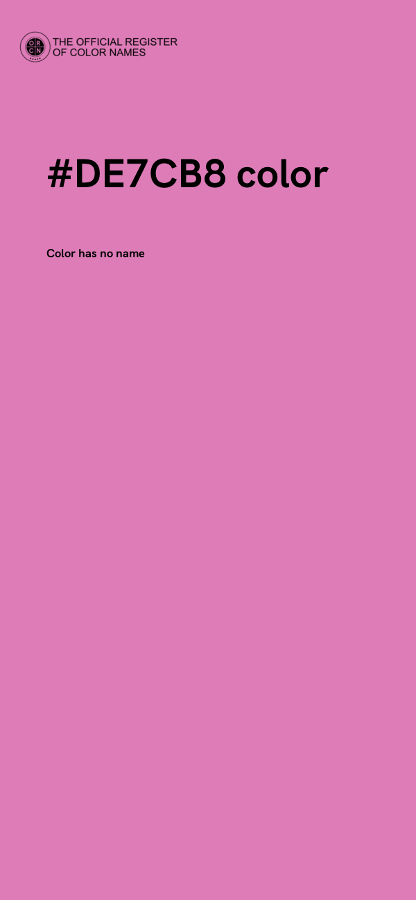 #DE7CB8 color image