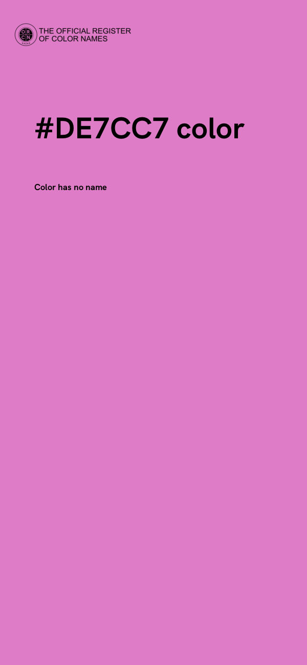 #DE7CC7 color image