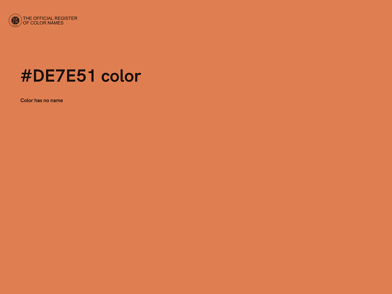 #DE7E51 color image