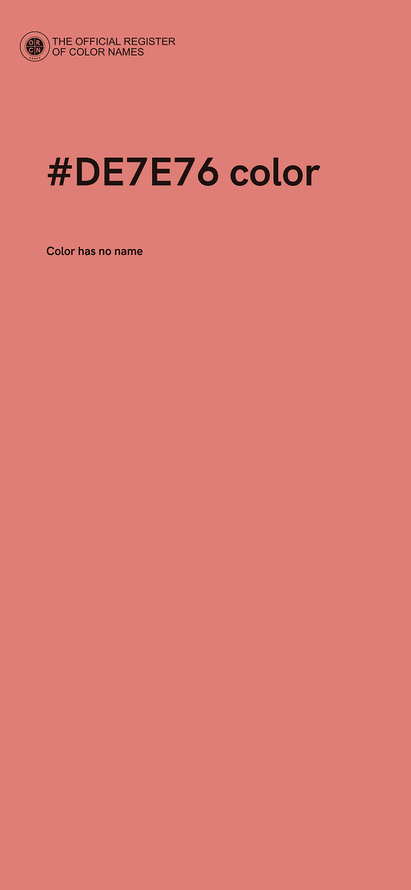 #DE7E76 color image
