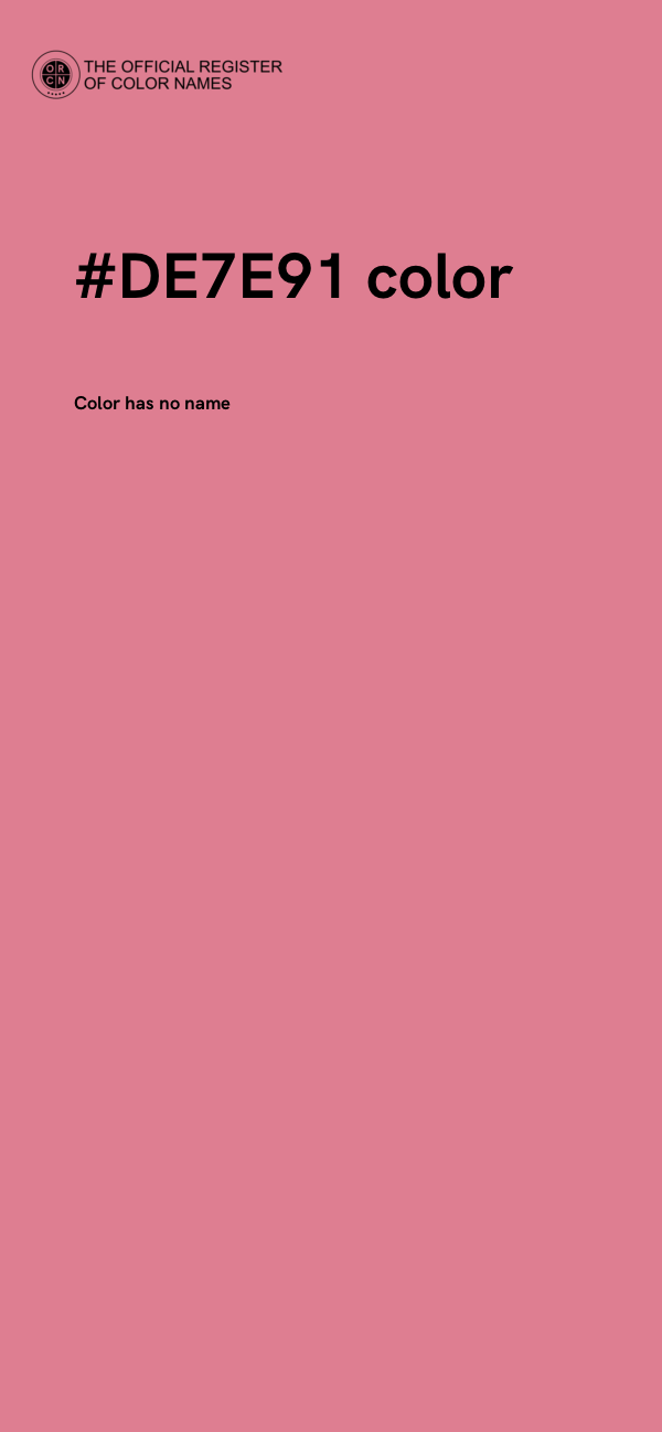 #DE7E91 color image