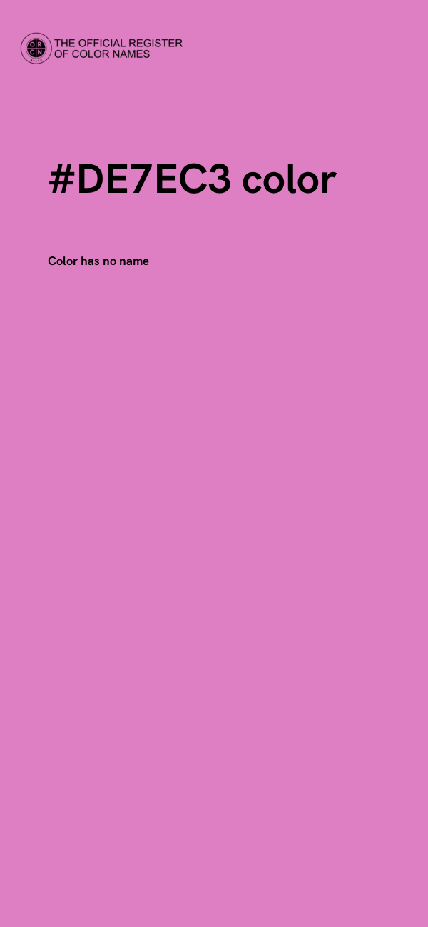 #DE7EC3 color image