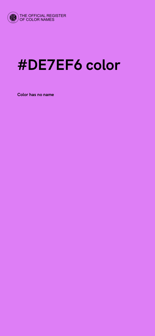 #DE7EF6 color image
