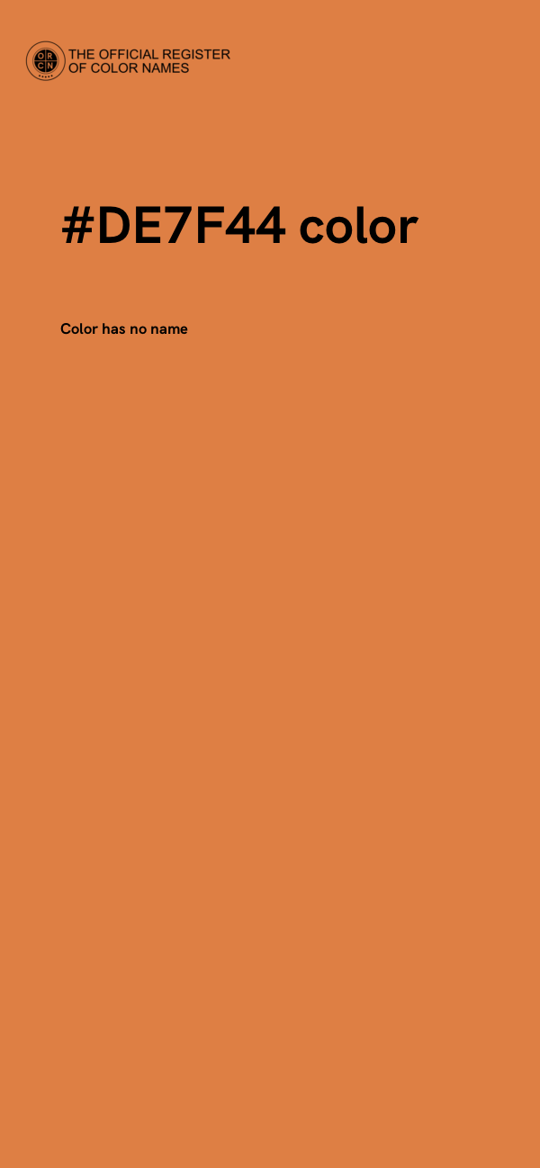 #DE7F44 color image