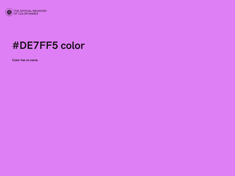 #DE7FF5 color image