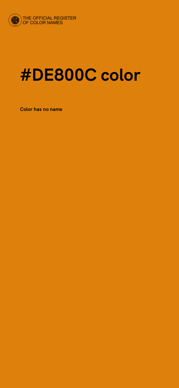 #DE800C color image