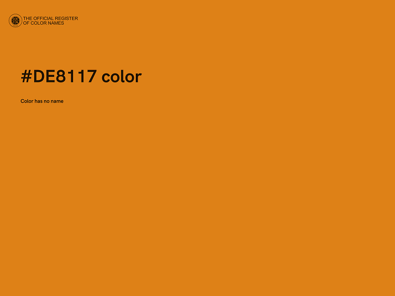 #DE8117 color image