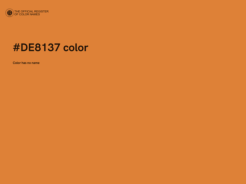 #DE8137 color image