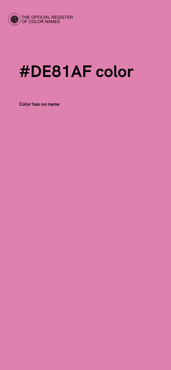 #DE81AF color image