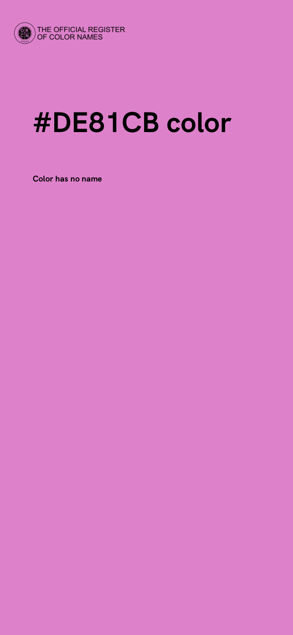#DE81CB color image
