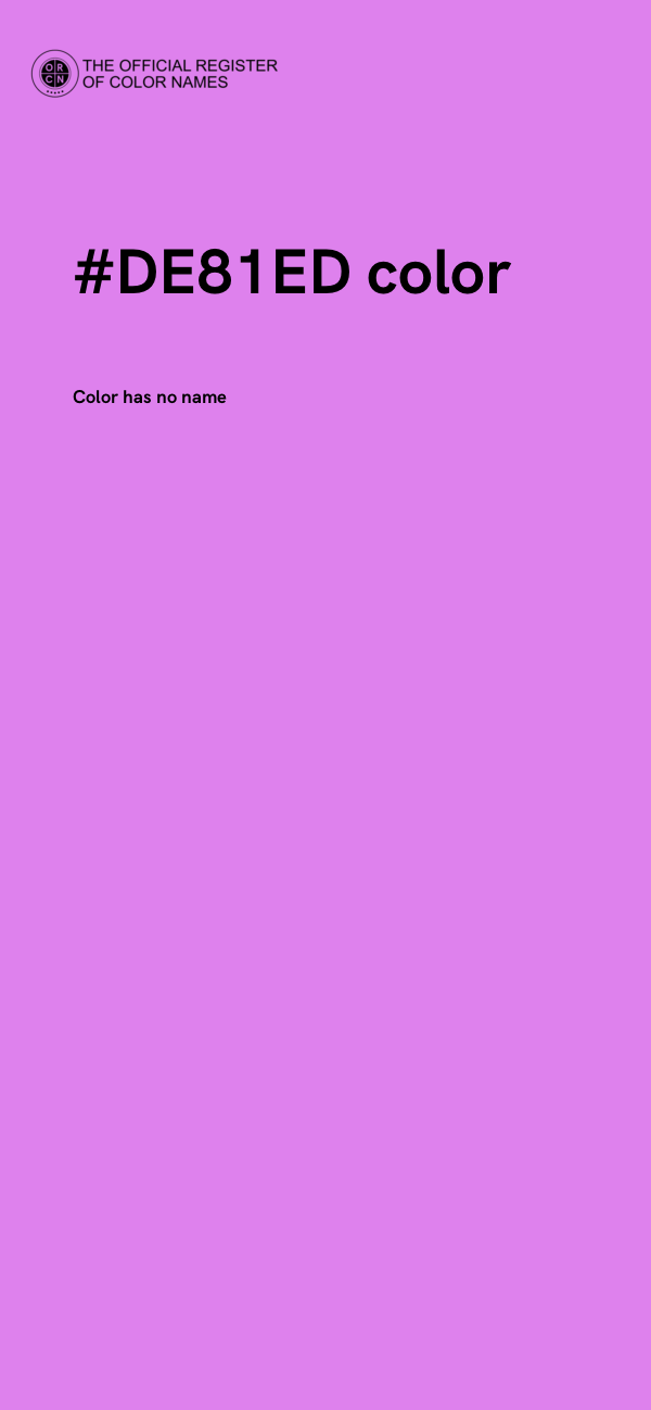 #DE81ED color image