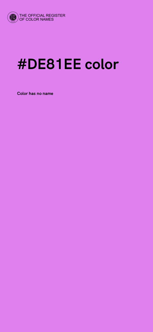 #DE81EE color image