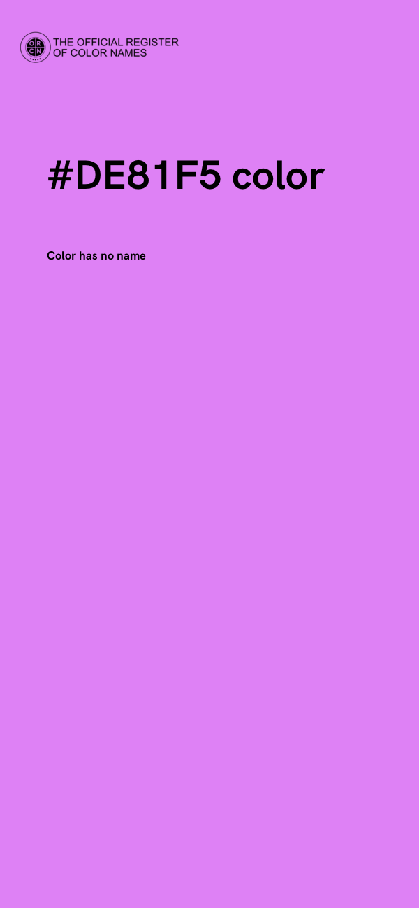 #DE81F5 color image