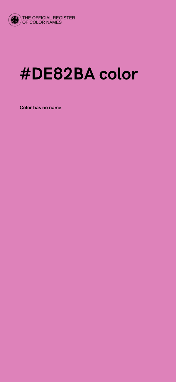 #DE82BA color image