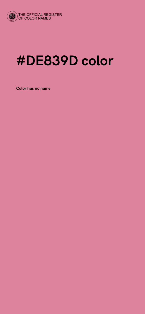 #DE839D color image