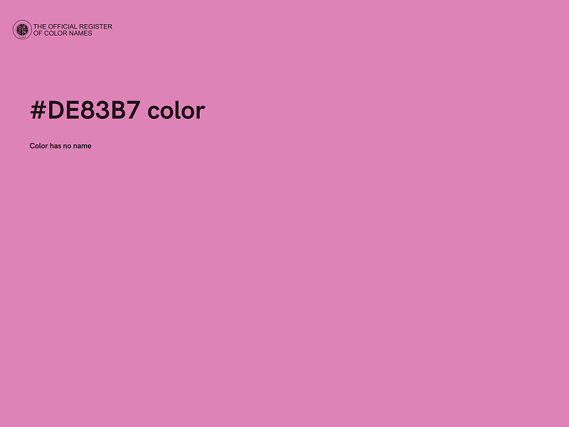 #DE83B7 color image