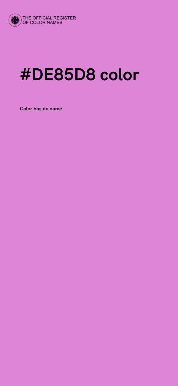 #DE85D8 color image