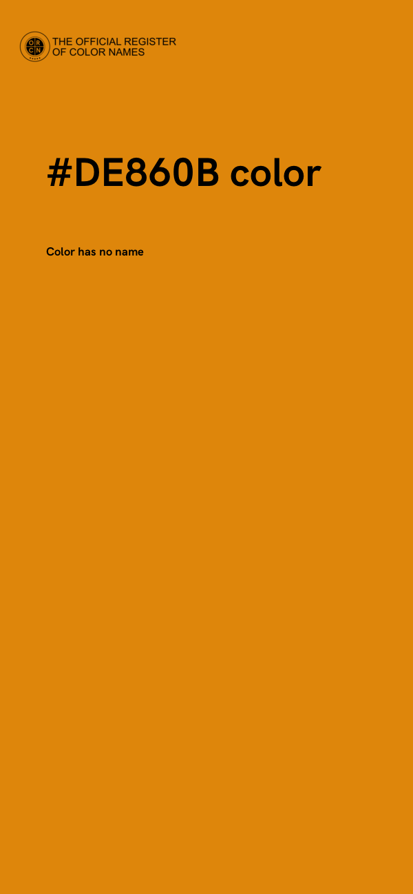#DE860B color image