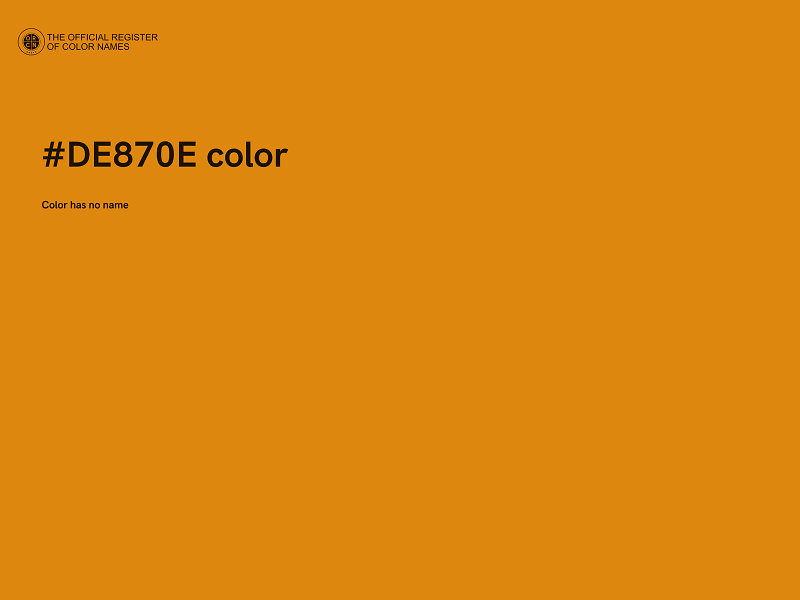 #DE870E color image