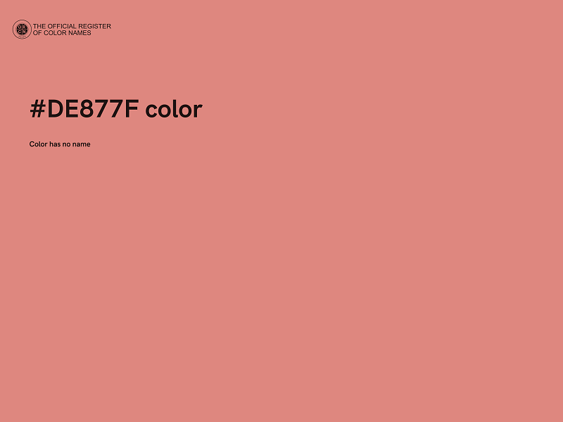 #DE877F color image