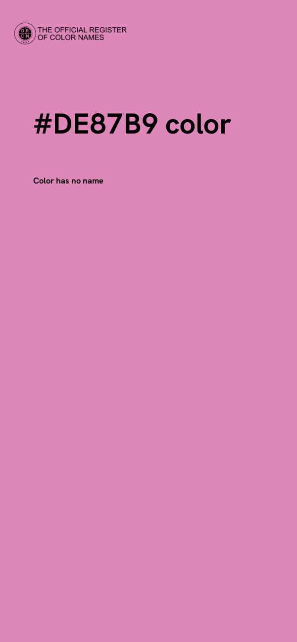 #DE87B9 color image
