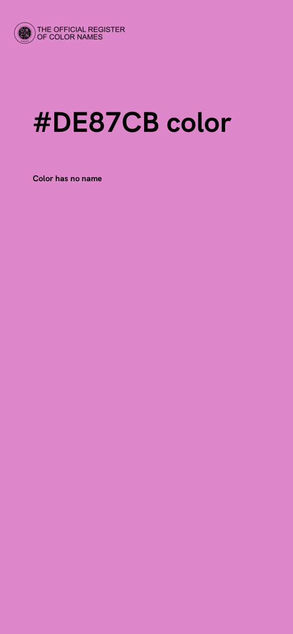 #DE87CB color image