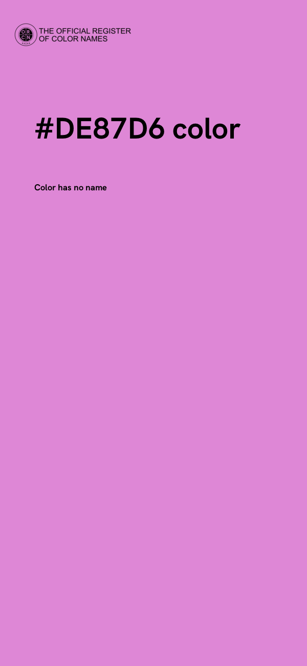 #DE87D6 color image