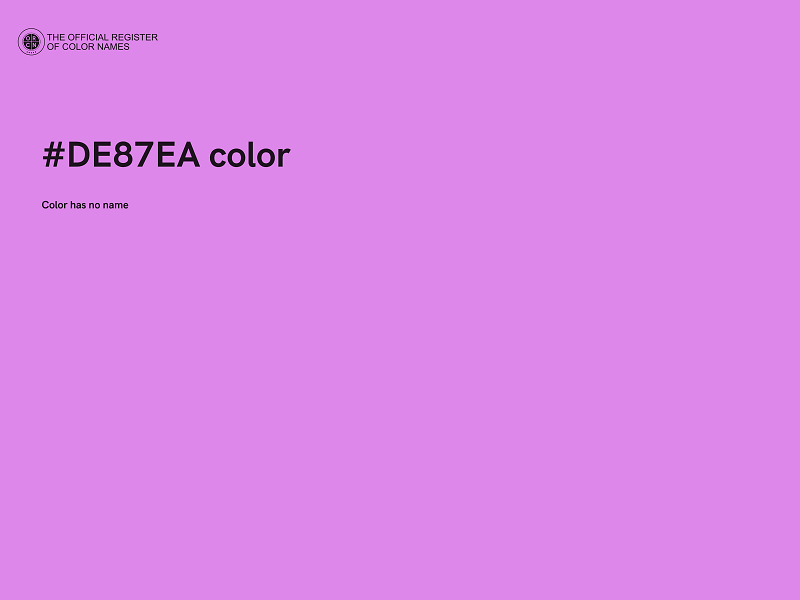 #DE87EA color image