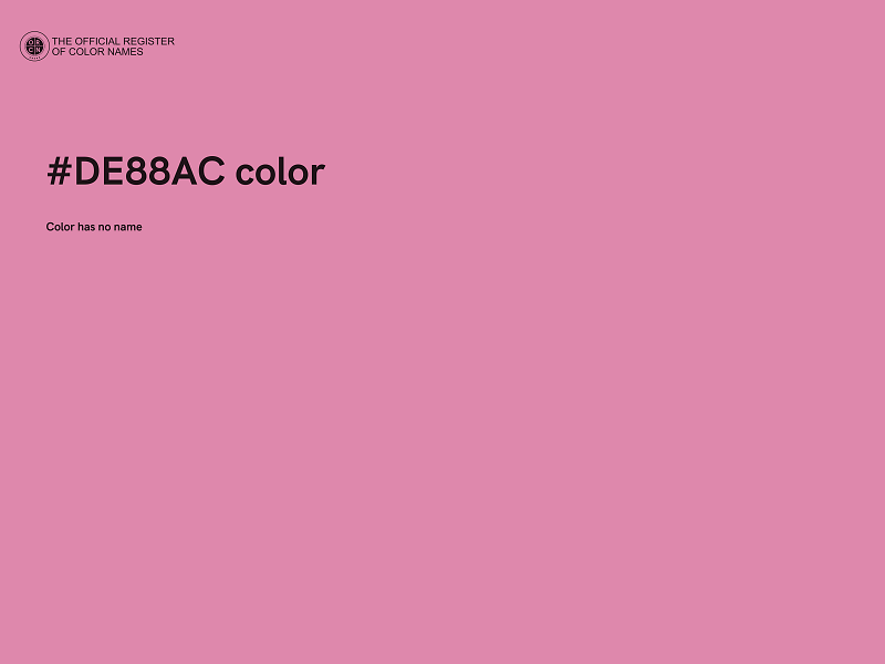#DE88AC color image