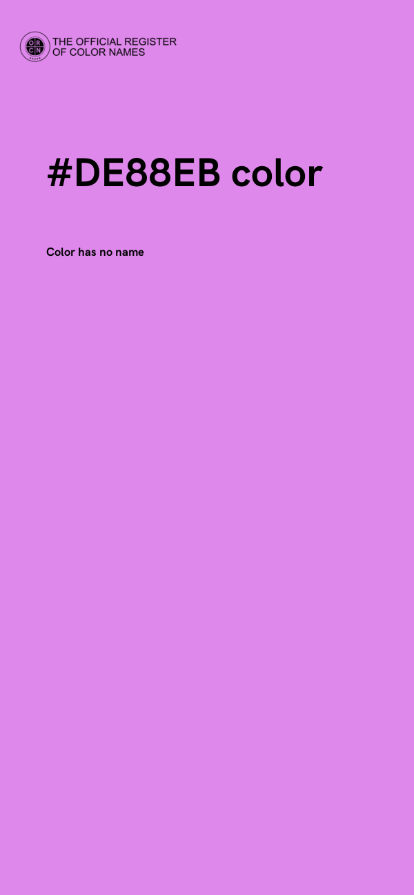 #DE88EB color image