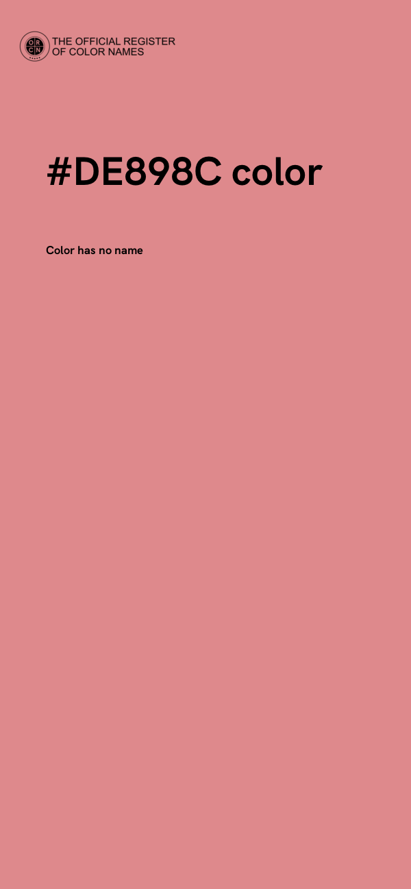 #DE898C color image