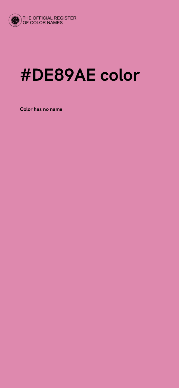 #DE89AE color image