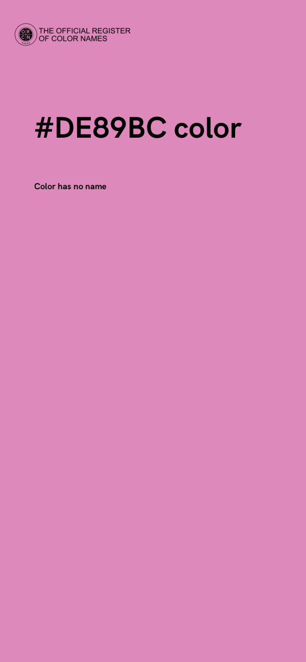 #DE89BC color image
