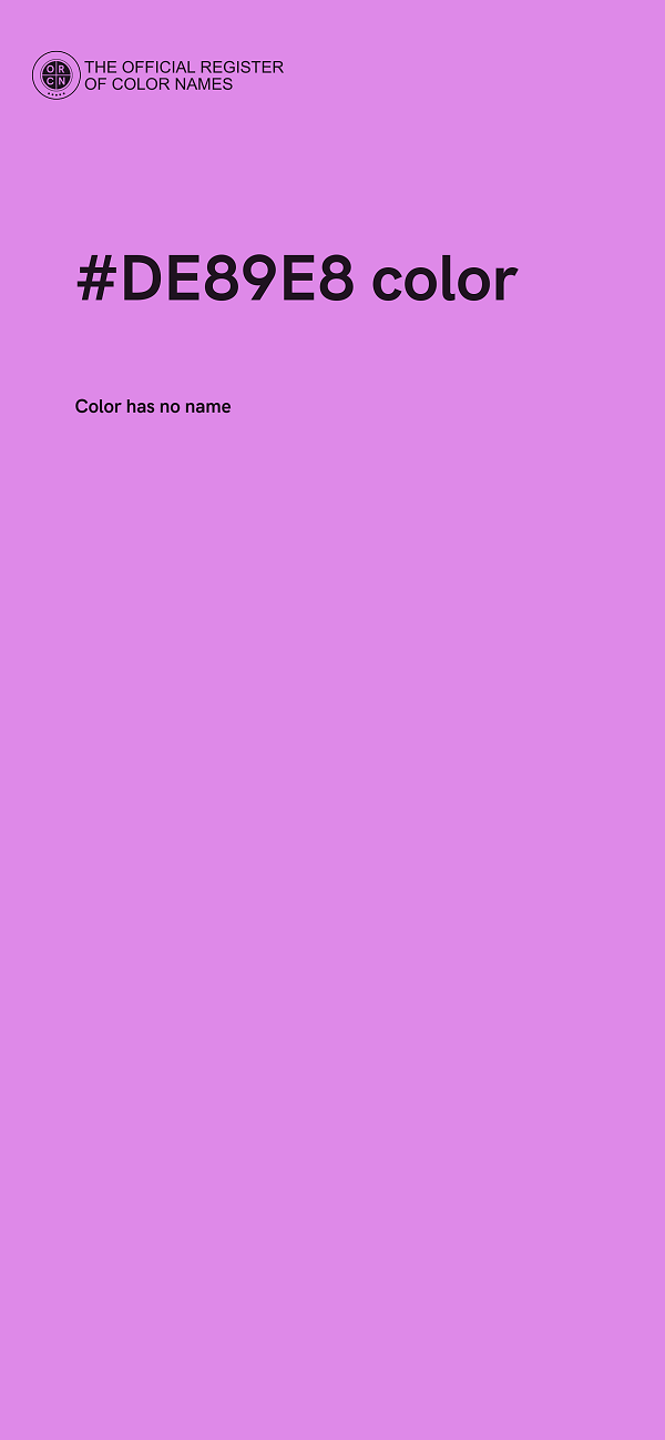 #DE89E8 color image