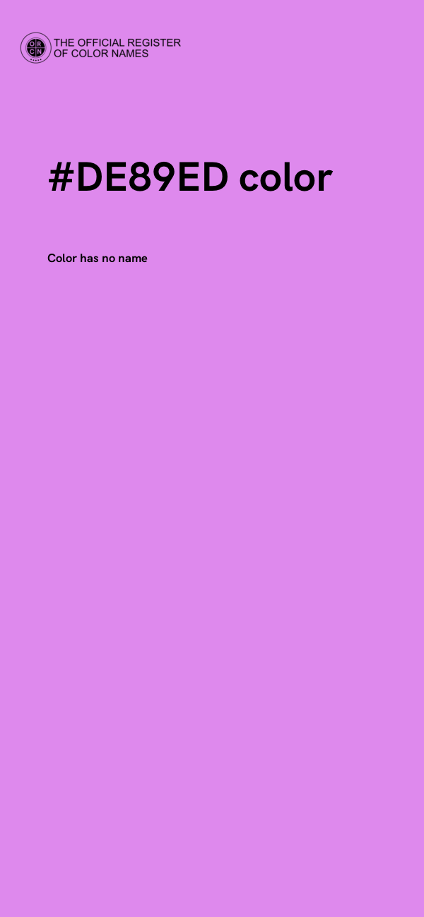 #DE89ED color image