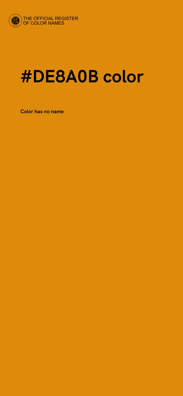 #DE8A0B color image