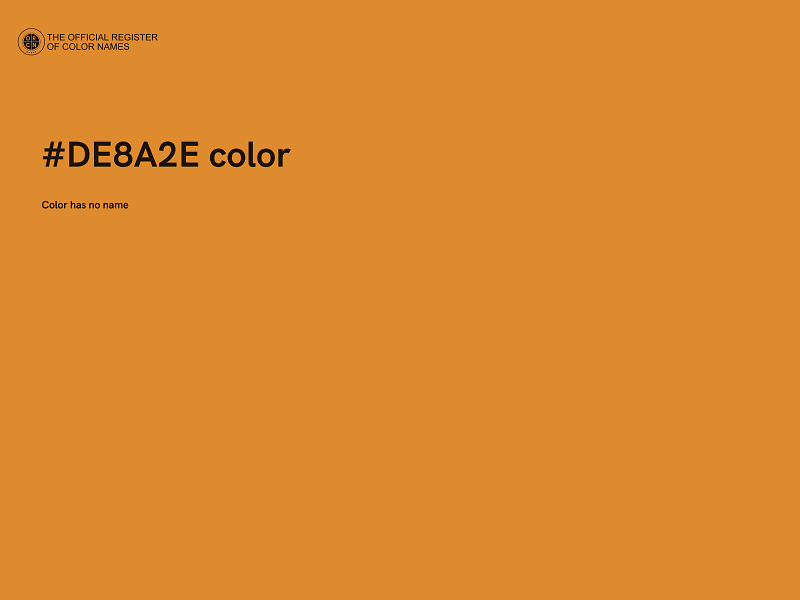 #DE8A2E color image