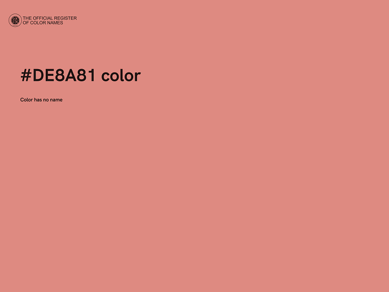 #DE8A81 color image