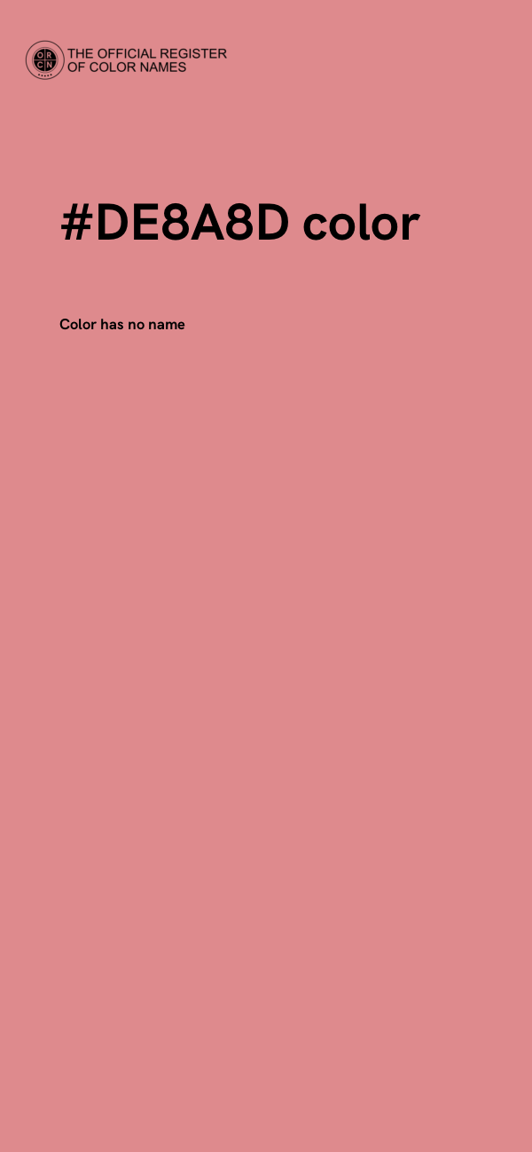 #DE8A8D color image