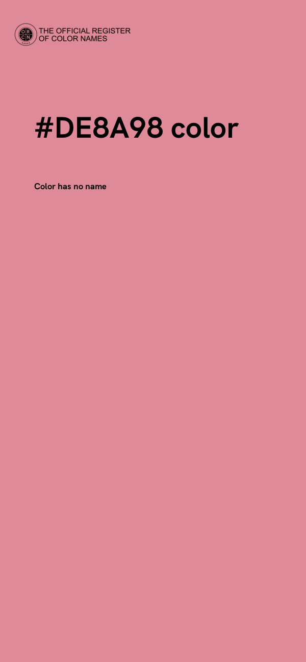#DE8A98 color image