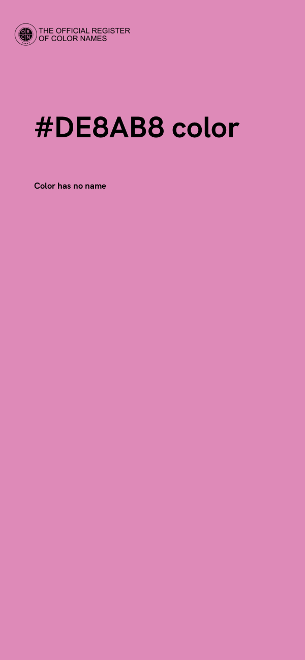 #DE8AB8 color image