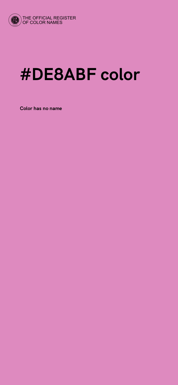 #DE8ABF color image