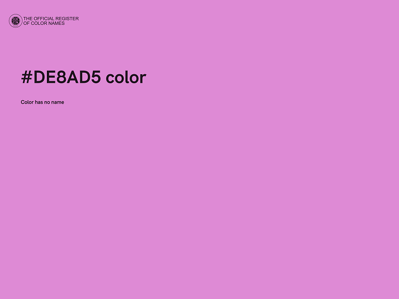 #DE8AD5 color image